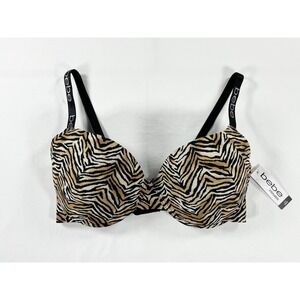 Bebe Intimates Tiger Stripe Seamless Underwire Lift Push Up Bra NWT 36DD